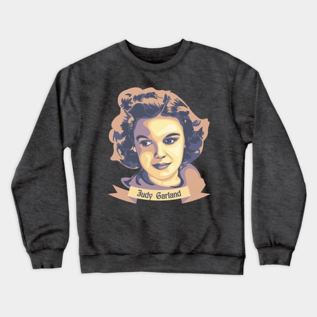 Judy Garland Portrait Crewneck Sweatshirt by Slightly Unhinged